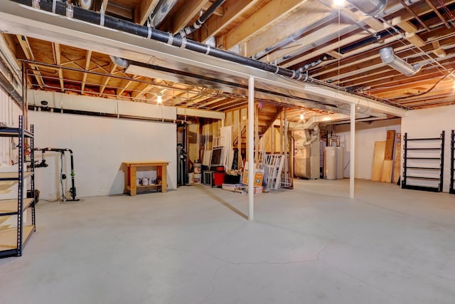 1700 Cornell Ct, Lake Forest, IL 60045 - unfinished basement featuring gas water heater and heating unit