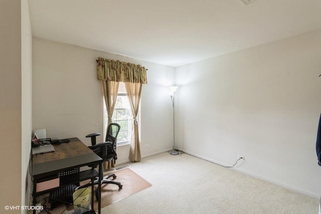 6 Marigold Ln, Algonquin, IL 60102 - office area featuring carpet floors and baseboards
