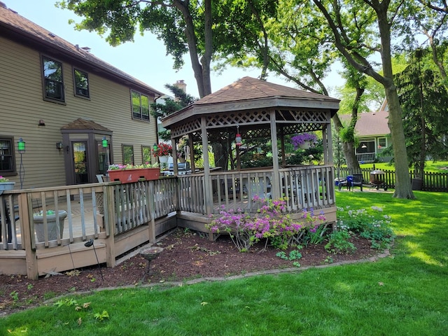 1263 Bainbridge Dr, Naperville, IL 60563 - wooden deck featuring a gazebo