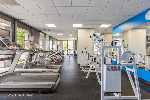 6700 S S Shore Dr Unit 5E, Chicago, IL 60649 - gym with a drop ceiling