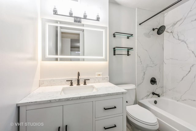 6700 S S Shore Dr Unit 5E, Chicago, IL 60649 - bathroom featuring vanity, toilet, and  shower combination