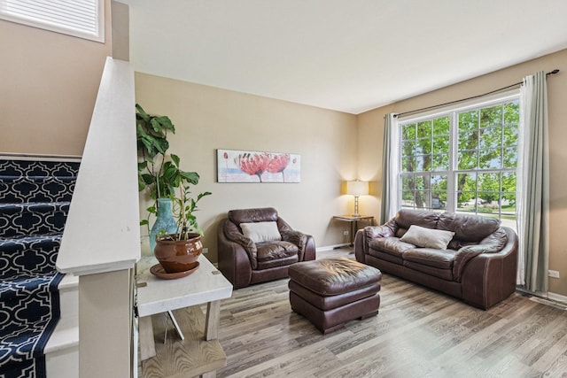 1885 W Greenleaf Ct, Round Lake, IL 60073 - living area featuring light wood-type flooring and baseboards