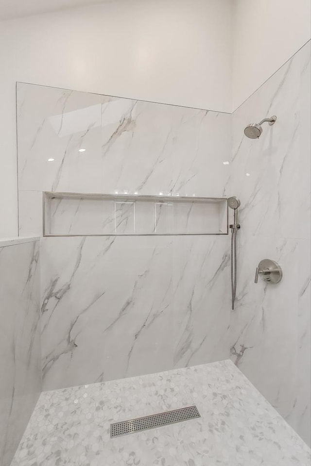 2722 N Bosworth Ave, Chicago, IL 60614 - bathroom with a marble finish shower