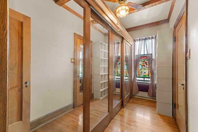 3530 N Lake Shore Dr Unit 12B, Chicago, IL 60657 - hall featuring light wood-style flooring and french doors