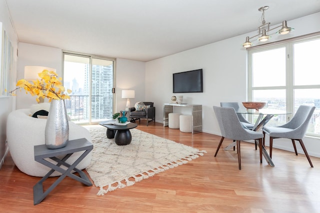 1212 N La Salle Dr Unit 2309, Chicago, IL 60610 - living room featuring healthy amount of natural light, light wood-type flooring, and baseboards