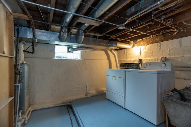 1326 N Harrison St, Algonquin, IL 60102 - basement with independent washer and dryer and a sink