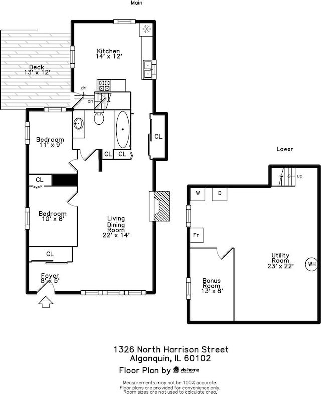 1326 N Harrison St, Algonquin, IL 60102 - property floor plan