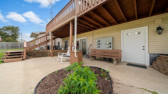 305 S Prairie Ave, Polo, IL 61064 - view of patio / terrace with stairs