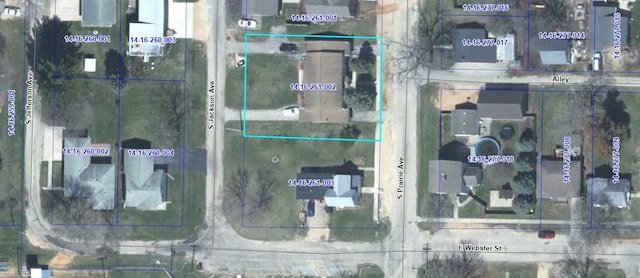 305 S Prairie Ave, Polo, IL 61064 - aerial view of property's location with property parcel outlined