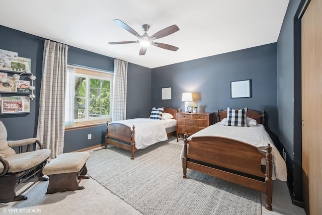 204 Barnwood Trl, Mchenry, IL 60050 - carpeted bedroom featuring baseboards and ceiling fan