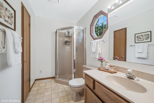 204 Barnwood Trl, Mchenry, IL 60050 - full bath featuring vanity, a shower stall, and tile patterned floors