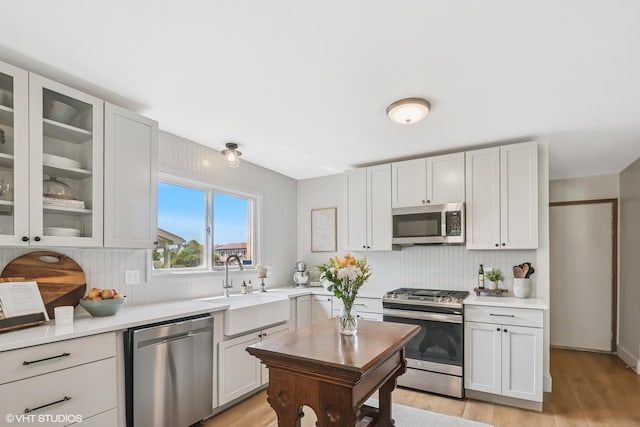 204 Barnwood Trl, Mchenry, IL 60050 - kitchen featuring appliances with stainless steel finishes, light countertops, and light wood-style floors