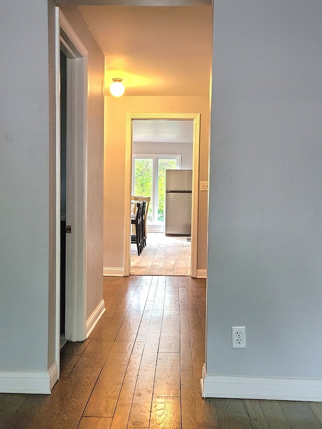 15285 State St, South Holland, IL 60473 - hallway with hardwood / wood-style flooring and baseboards