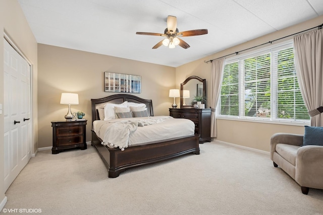 541 N Hough St Unit 205, Barrington, IL 60010 - carpeted bedroom with baseboards and a ceiling fan