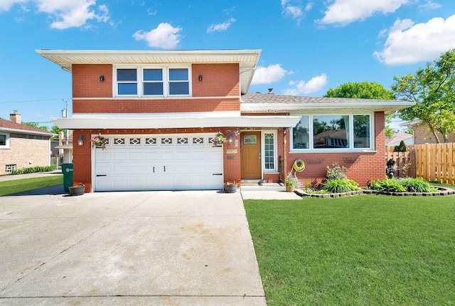5640 W 82nd Pl, Burbank, IL 60459 - view of front of house with brick siding, driveway, and an attached garage