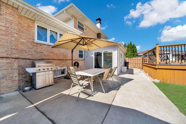 5640 W 82nd Pl, Burbank, IL 60459 - view of patio / terrace featuring area for grilling and outdoor dining space