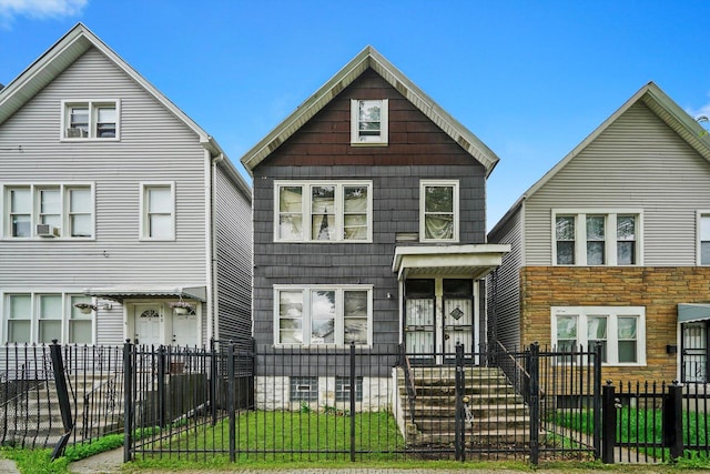 6146 S Morgan St, Chicago, IL 60621 - view of front of home with a fenced front yard