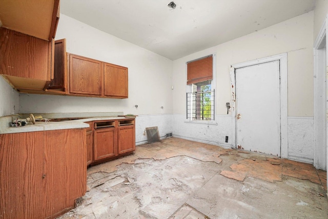 6146 S Morgan St, Chicago, IL 60621 - kitchen featuring brown cabinets and light countertops