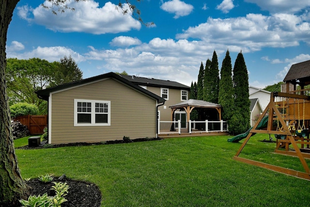 3548 Grandmore Ave, Gurnee, IL 60031 - rear view of property featuring a gazebo and a playground