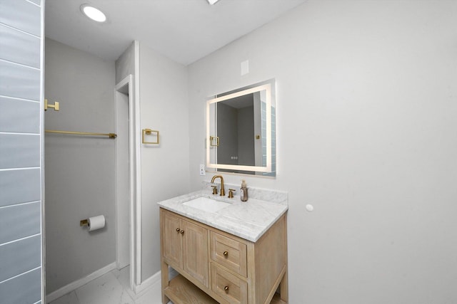 1326 N Poplar Ave, Round Lake Beach, IL 60073 - bathroom with marble finish flooring and vanity