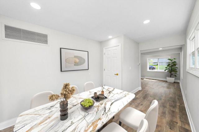 1326 N Poplar Ave, Round Lake Beach, IL 60073 - dining room with wood finished floors and recessed lighting