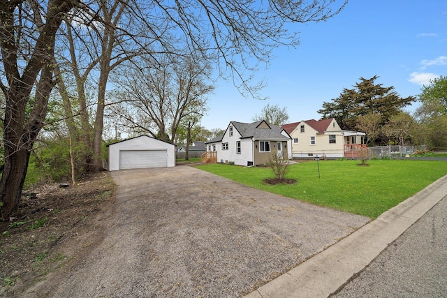 1326 N Poplar Ave, Round Lake Beach, IL 60073 - bungalow-style house featuring an outbuilding and a garage