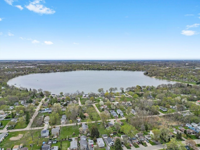1326 N Poplar Ave, Round Lake Beach, IL 60073 - aerial view of property's location with a nearby body of water and nearby suburban area