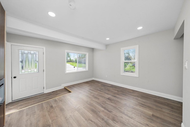 1326 N Poplar Ave, Round Lake Beach, IL 60073 - foyer with wood finished floors and recessed lighting