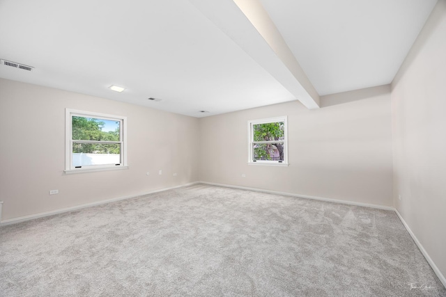 314 Oak Ave, Westmont, IL 60559 - carpeted empty room featuring plenty of natural light and beamed ceiling
