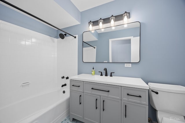 314 Oak Ave, Westmont, IL 60559 - bathroom with vanity and tub / shower combination