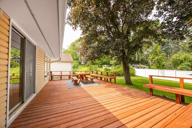 314 Oak Ave, Westmont, IL 60559 - wooden terrace with outdoor dining space