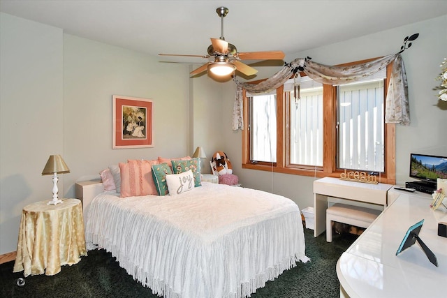 4776A W State Route 102, Bourbonnais, IL 60914 - bedroom featuring dark colored carpet and a ceiling fan