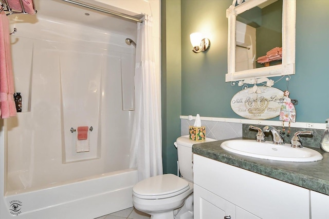 4776A W State Route 102, Bourbonnais, IL 60914 - full bathroom featuring vanity, shower / tub combo, and tile patterned floors