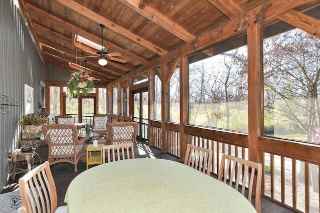 4776A W State Route 102, Bourbonnais, IL 60914 - sunroom / solarium with outdoor dining area and a ceiling fan