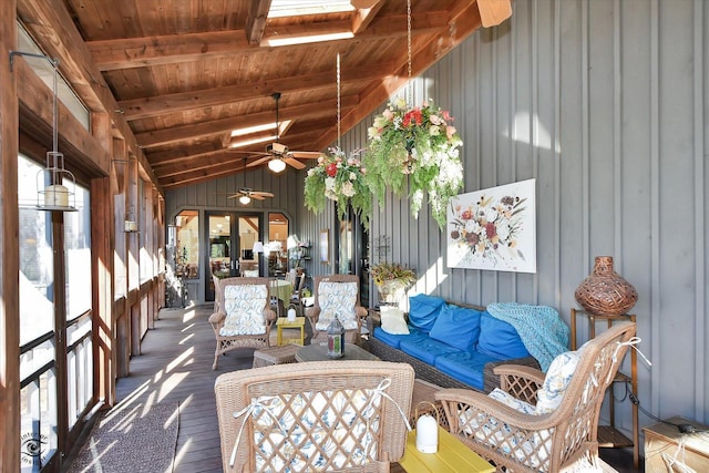 4776A W State Route 102, Bourbonnais, IL 60914 - sunroom / solarium featuring a ceiling fan and an outdoor living space
