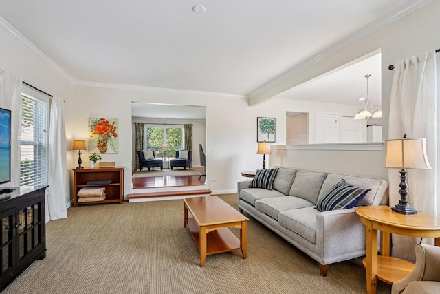 63 E Cambridge Ct, Grayslake, IL 60030 - living room featuring crown molding and baseboards
