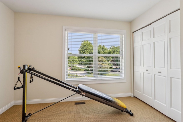 63 E Cambridge Ct, Grayslake, IL 60030 - workout room featuring light colored carpet and healthy amount of natural light