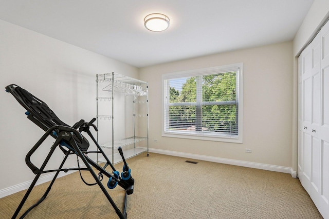 63 E Cambridge Ct, Grayslake, IL 60030 - exercise room featuring light colored carpet and baseboards
