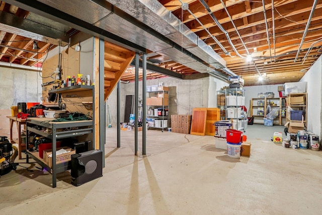 63 E Cambridge Ct, Grayslake, IL 60030 - unfinished below grade area featuring a workshop area