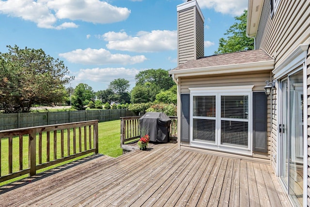 63 E Cambridge Ct, Grayslake, IL 60030 - deck featuring area for grilling and a fenced backyard