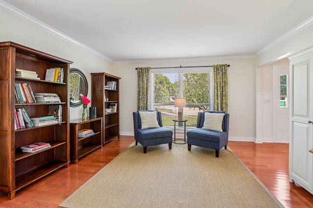 63 E Cambridge Ct, Grayslake, IL 60030 - sitting room featuring ornamental molding and wood finished floors