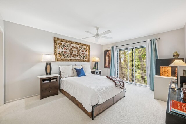 1718 Northfield Sq Unit F, Northfield, IL 60093 - bedroom featuring carpet, a ceiling fan, and baseboards