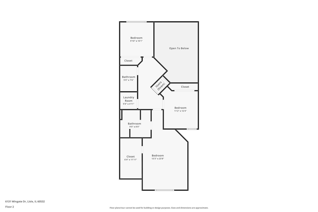6131 Wingate Dr, Lisle, IL 60532 - floor plan / room layout
