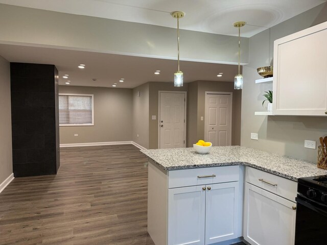 363 Indianwood Blvd, Park Forest, IL 60466 - unfurnished living room featuring wood finished floors and recessed lighting