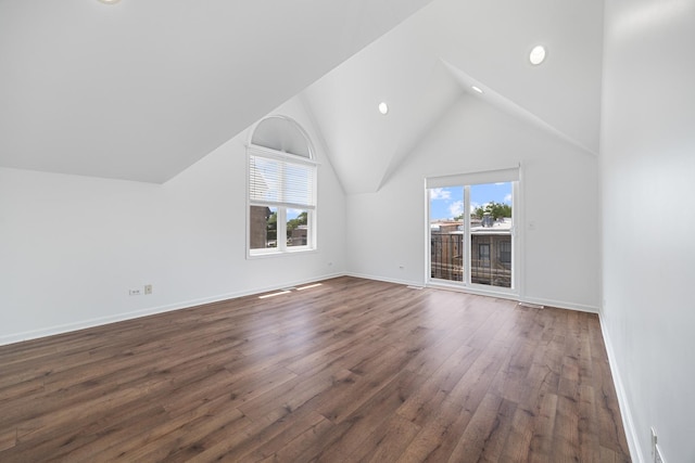 4800 S St Lawrence Ave Unit 3S, Chicago, IL 60615 - additional living space featuring dark wood-type flooring, lofted ceiling, and recessed lighting