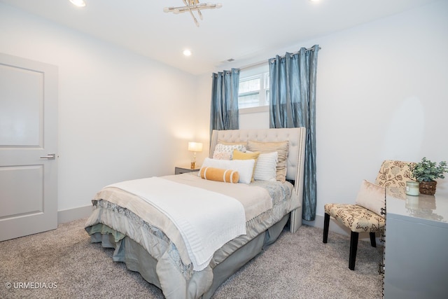 1221 E 46th St Unit 1, Chicago, IL 60653 - carpeted bedroom with recessed lighting and baseboards