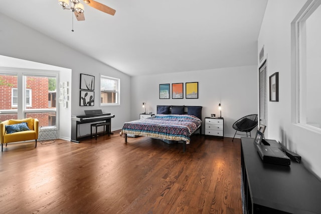 5510 S Cornell Ave Unit E, Chicago, IL 60637 - bedroom with vaulted ceiling and wood finished floors