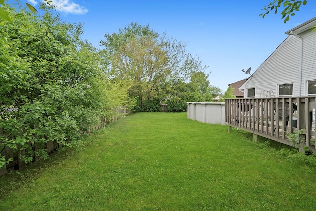 1553 Brandywyn Ct N, Buffalo Grove, IL 60089 - view of yard featuring a wooden deck