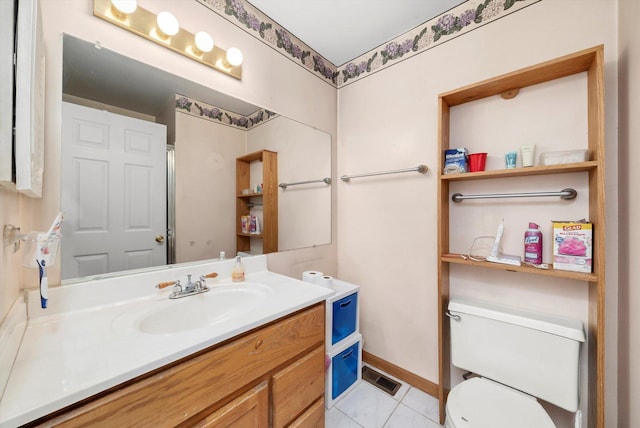 1553 Brandywyn Ct N, Buffalo Grove, IL 60089 - bathroom with toilet, vanity, and baseboards
