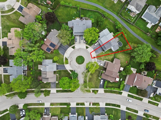 1553 Brandywyn Ct N, Buffalo Grove, IL 60089 - aerial view of residential area featuring property parcel outlined